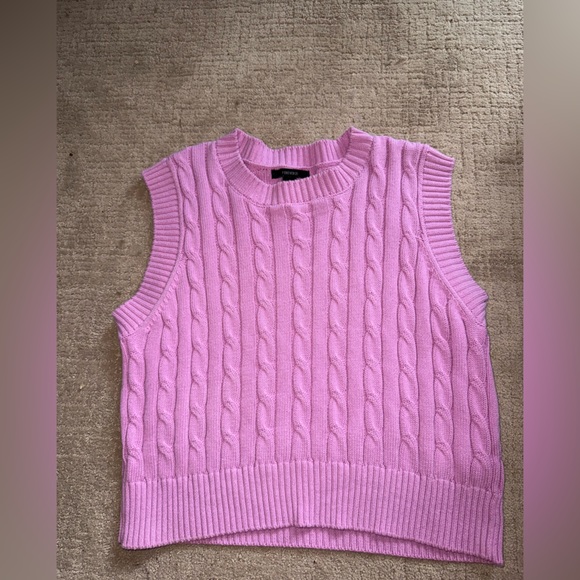 Forever 21 Light Pink Cable Knit Sweater - Picture 1 of 3